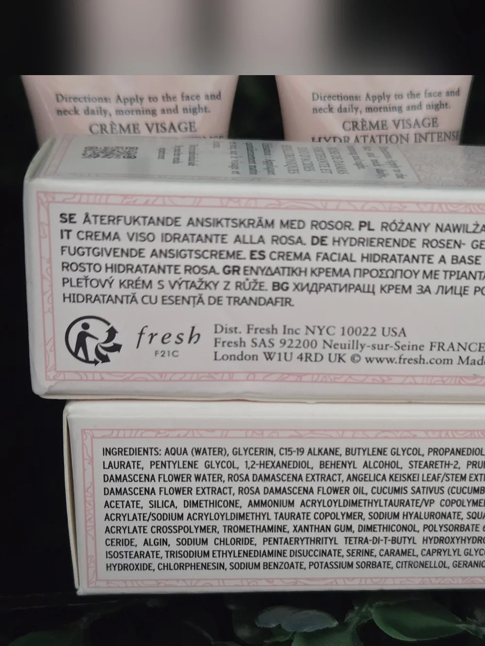 Fresh Rose Deep Hydration Face Cream New in Box x2 NIB